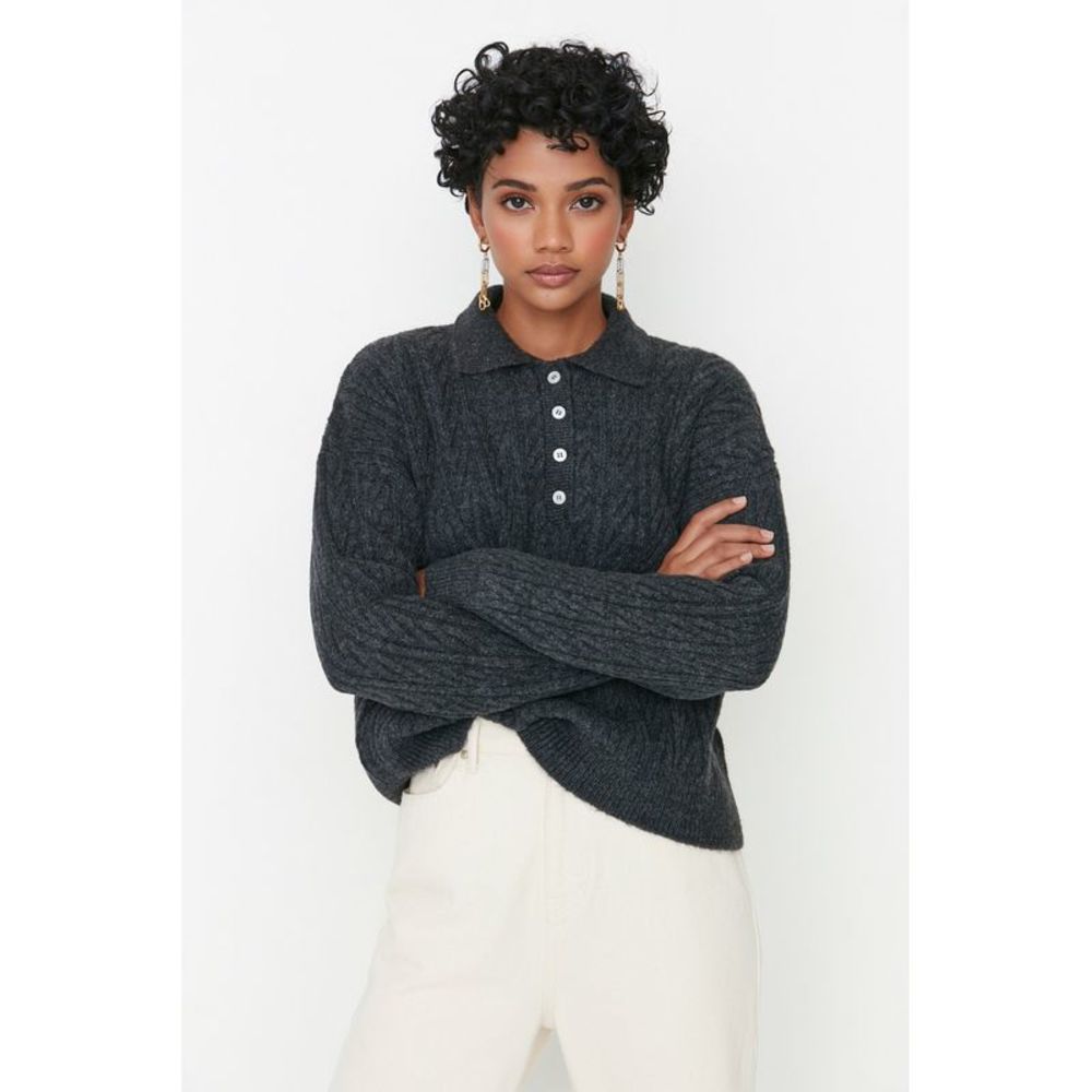 NWT Trendyol Women Regular fit Polo neck Knitwear Sweater
